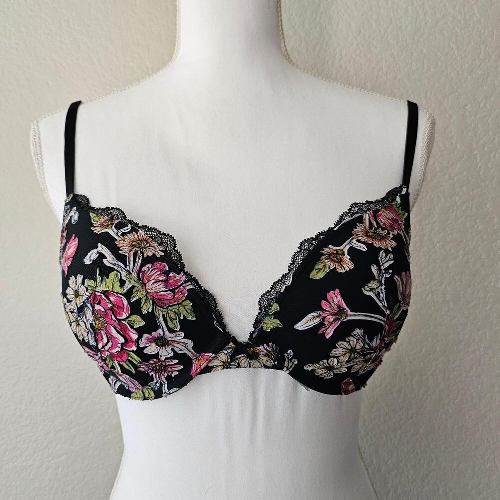 Victoria's Secret Dream Angles Floral Push Up Bra 34C
